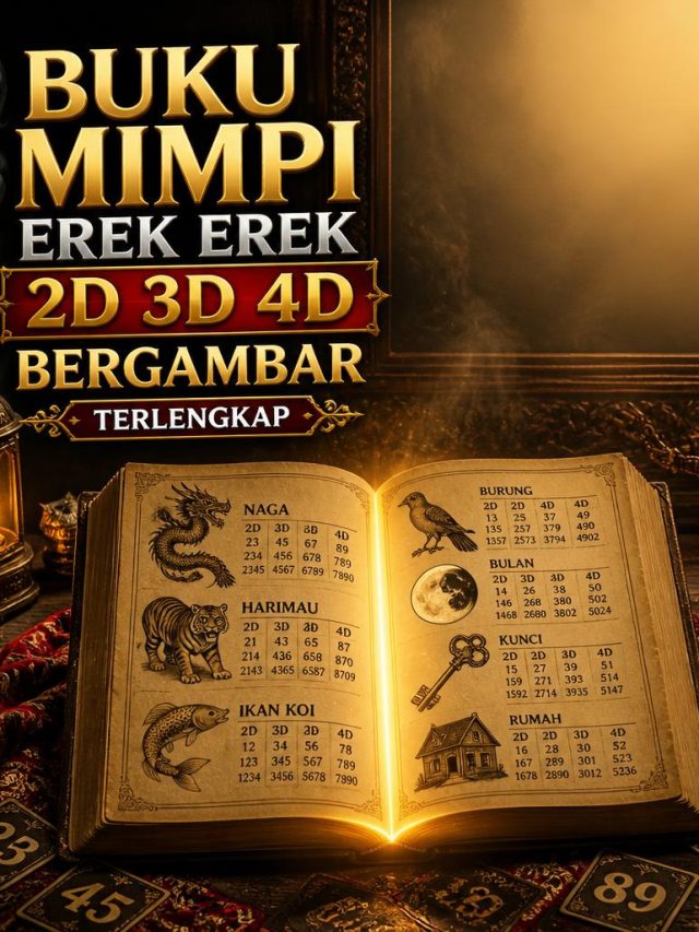 Ilustrasi Buku Mimpi Erek Erek 2D 3D 4D bergambar dengan simbol mimpi dan nuansa klasik.